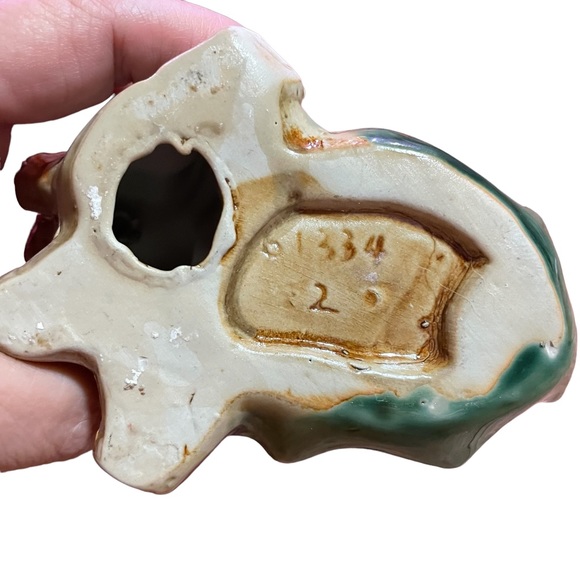 VINTAGE GLAZED CARDINAL TEA LIGHT POTTERY SET HAND-CRAFTED - Picture 7 of 8